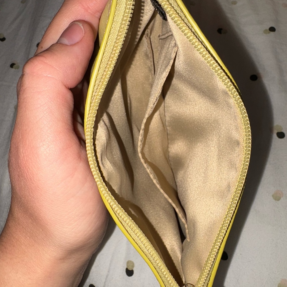 Coach Pale Yellow Leather Wristlet - Picture 7 of 10